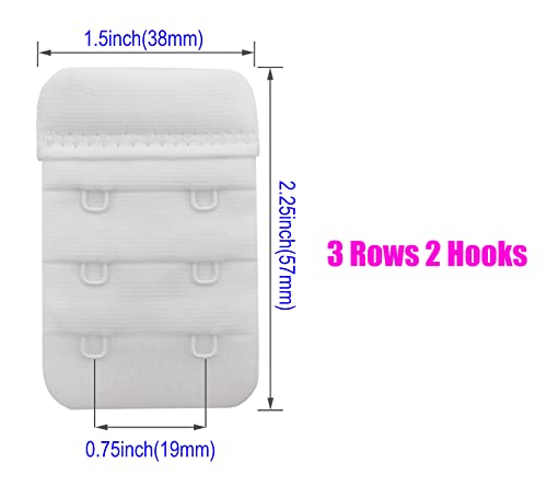 Women Bra Extenders 2 Hook/3 Hook/4 Hook Soft Bra Strap Extension - color: Bra Extender 2 Hook Black/Beige/White