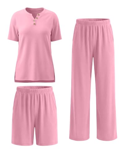 Women Maternity Lounge Set - color: Pink, size: Medium