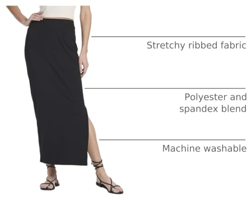 3 Pack Women's Ribbed Maxi Long Skirts High Waisted with Side Slit Pencil - color: Set 6, size: Medium