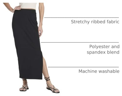 3 Pack Women's Ribbed Maxi Long Skirts High Waisted with Side Slit Pencil - color: Set 6, size: Medium