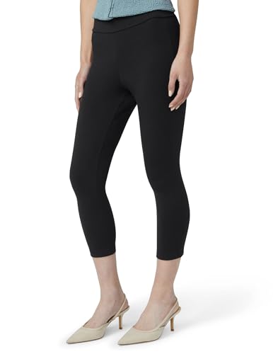 HUE Women's Wide Waistband Blackout Cotton Leggings - color: Black, size: Medium