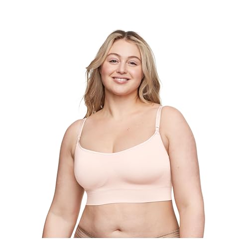 Warner's Blissful Benefits Women's Dig-Free Comfort Band with Seamless Stretch Wireless Lightly Lined Comfort Bra RM0911W - color: Rosewater, size: Small