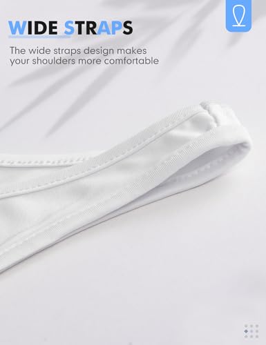 MANCYFIT Full Slip for Women Under Dress, Wide Strap Non-Cling - color: White, size: Medium