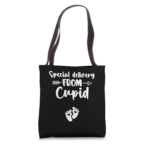 Special Delivery From Cupid Valentine Pregnancy Announcement Tote Bag