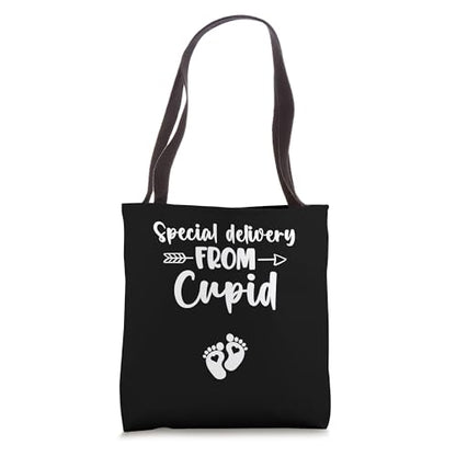 Special Delivery From Cupid Valentine Pregnancy Announcement Tote Bag