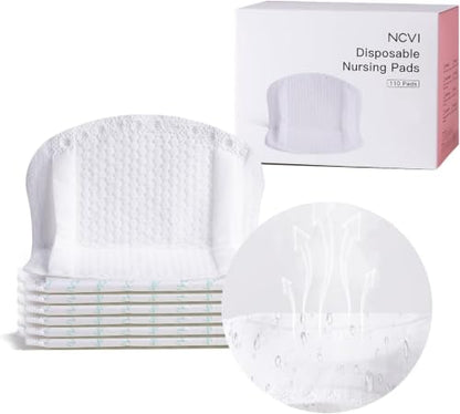 NCVI Ultra-Thin Nursing Pads, 110 Count, Breathable & Stay Dry for Moms - size: 110 Count