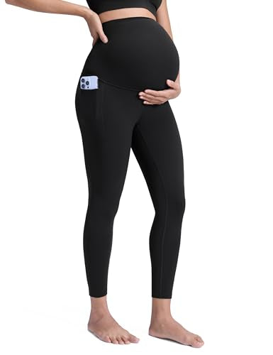 CRZ YOGA Maternity Leggings Pockets 25" - color: Black, size: Small