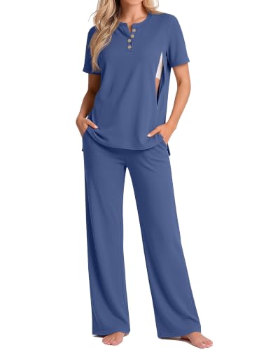 Women Maternity Nursing Set - color: Dark Blue, size: Small