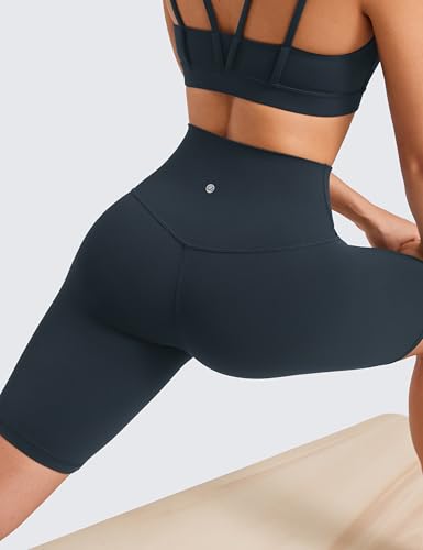 CRZ YOGA Butterluxe Biker Shorts 8" - color: True Navy, size: Small