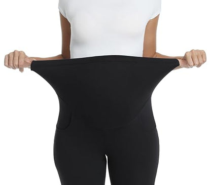 Maternity Pants Work Bootcut Dress Pants - color: Black, size: X-Large