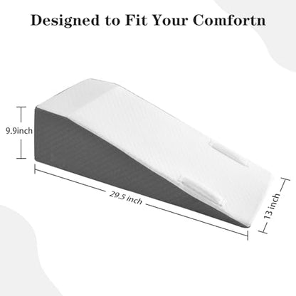 Hapiclody Leg Elevation Pillow for After Surgery – Knee Surgery Recovery Leg Support Pillow with Handle, Designed for Knee Replacement Recovery, Single Leg Elevating Wedge