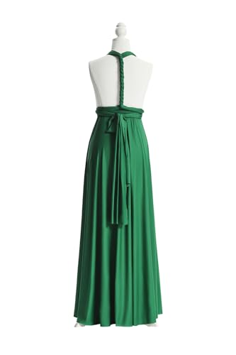 72styles Maxi Infinity Dress for Bridesmaids, Convertible Multi-Way Wrap - color: Emerald Green, size: One Size Plus