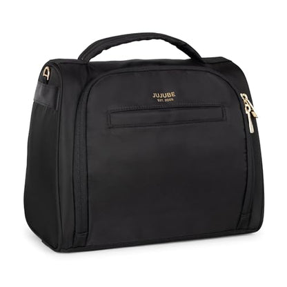 JuJuBe Insulated Bottle Bag, 3-Bottle Breastmilk Cooler with Shoulder Strap - color: Black