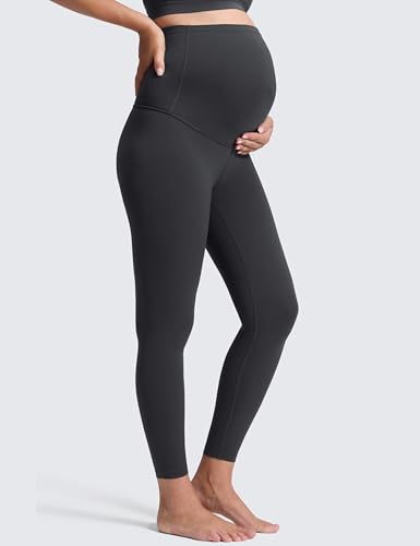 CRZ YOGA Maternity Leggings 25" - color: Mysterious Grey, size: Medium