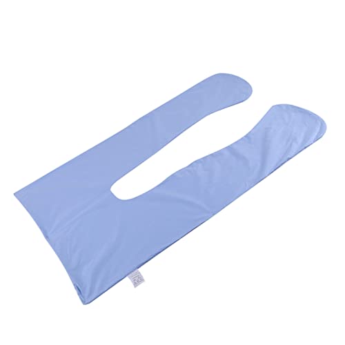 pregnancy pillow cover washable u shape full body pillow maternity pillow replacement cover side sleeper back hips belly blue 55x31.5in closure soft breathable fabric machine washable cozy