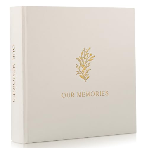Beautiful Linen Photo Album For 4x6 Pictures - Holds Up To 200 Photos - color: Beige, style: no window