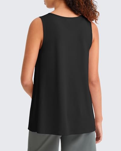 G4Free Lyocell Maternity Tank Tops Pregnancy Sleeveless Workout Shirts - color: Black, size: X-Large