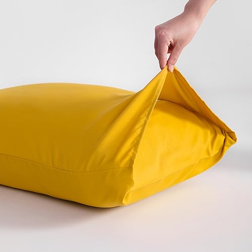 NTBAY Standard Microfiber Pillowcases, 2 Pack, 20 x 26, Ginger Yellow - color: Ginger Yellow, size: Standard (20" x 26")