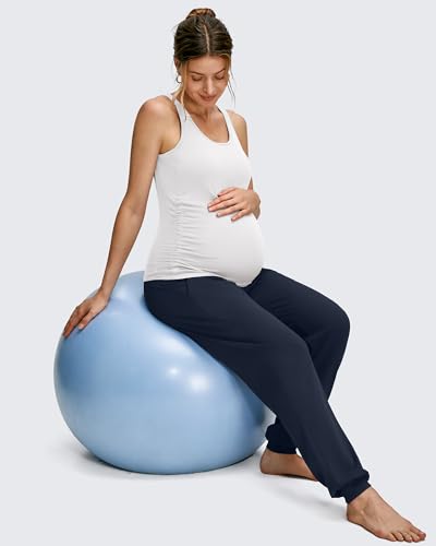 G4Free EverGoing Maternity Pants Over The Belly Pregnancy Joggers Workout - color: Dark Navy, size: Medium