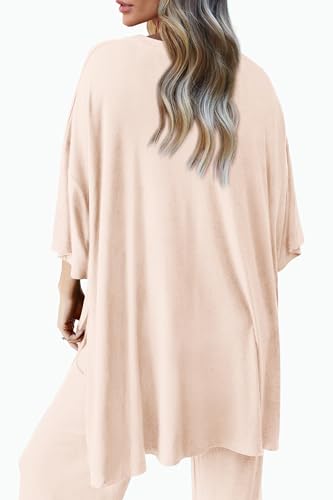 PRETTYGARDEN Two Piece Sets for Women Lounge Matching Set - color: Beige, size: Large