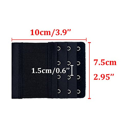Bra Extenders 2 Hook / 3 Hook / 4 Hook / 5 Hook / 6 Hook, Soft & Stretchy for Back Bra Extension Strap B-E-B-E1 - color: A1, 2 Hook/ 3 Hook / 4 Hook - White