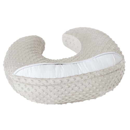 Nursing Pillow and Body Positioner with Premium Slipcover - color: Sand