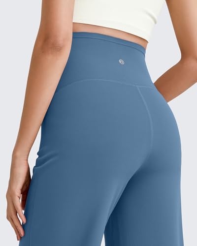 G4Free BareFeel Maternity Yoga Pants Pregnancy Slacks Over the Belly - color: Blue Gray, size: Medium