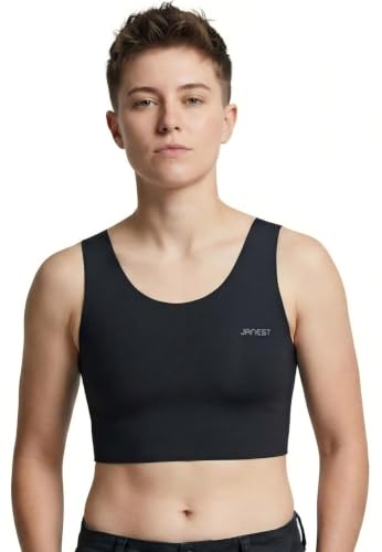 Chest Binder FTM,Moderate Compression Pullover Binder Bra for Women - color: Black, size: X-Large