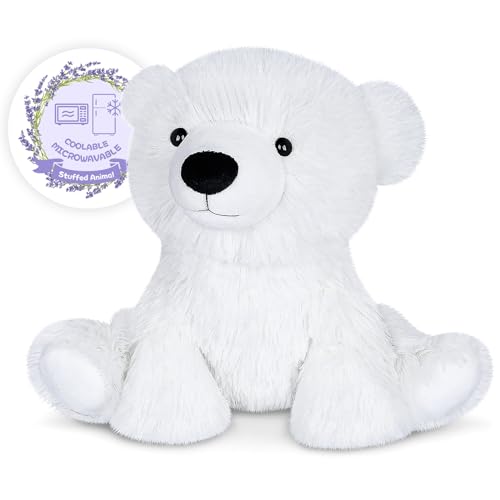 SuzziPals Microwavable Polar Bear Stuffed Animal Heating Pad for Cramps - style: Polar Bear