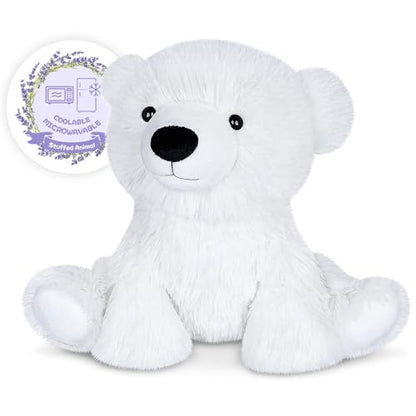 SuzziPals Microwavable Polar Bear Stuffed Animal Heating Pad for Cramps - style: Polar Bear