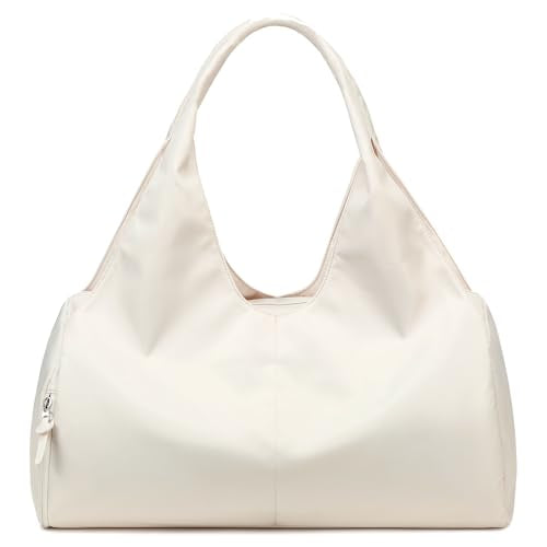 Forestfish Gym Bag For Women With Shoes Compartment & Wet Dry - color: Beige