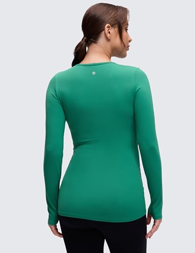 CRZ YOGA Maternity Crewneck Tops - color: Cascadia Green, size: X-Large
