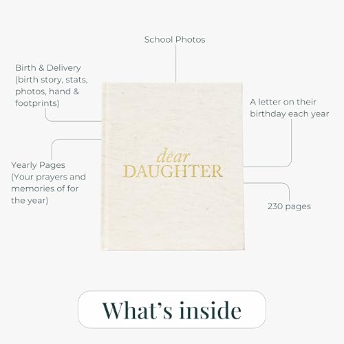 Duncan & Stone Dear Daughter Journal, Mom Memory Book, Pink, 230pg