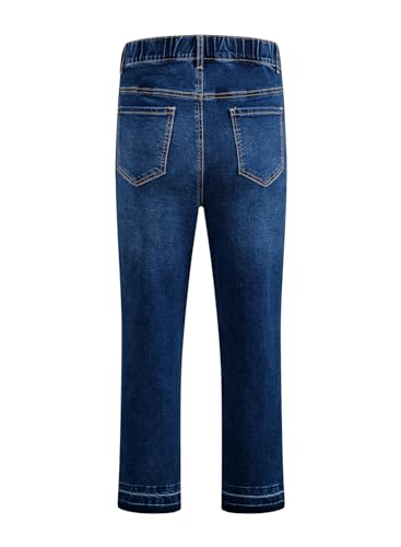 BLENCOT Women Maternity Pants High Waisted Straight Leg Ankle Jeans - color: Sail Blue, size: Medium