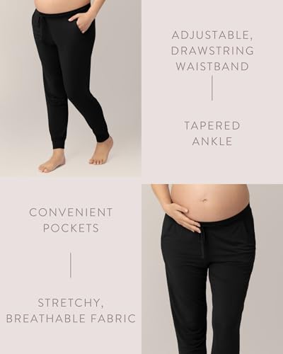 Kindred Bravely Everyday Maternity Lounge Jogger Pants for Postpartum - color: Black, size: 1X