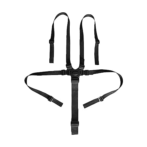 5 Point Harness Seat Belt Strap Belt,High Chair Strap,Harness for Stroller Pushchair Pram Buggy Safe Protection,Harness Strap Belt,Shoulder Strap Belts for Pram - color: Black