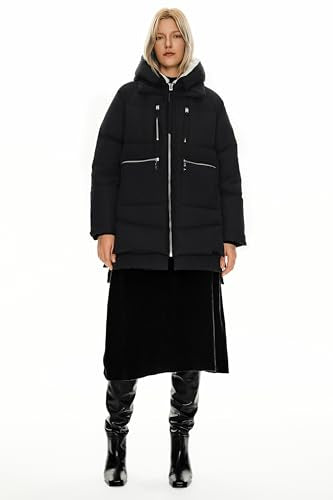 Orolay Women's Thickened Down Jacket - color: Black, size: 4X-Large