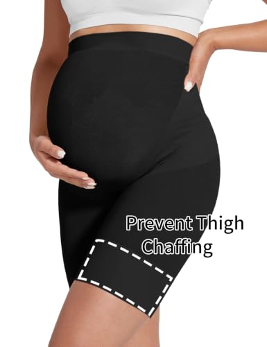 KIM S "Baby Shower Essential” Maternity Shapewear, Belly Support Underwear - color: E. 2 Pack(black+nude), size: Medium
