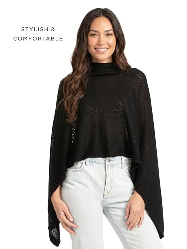 We are Amma | The Cocoon™ - Newborn Essentials Must Haves: Nursing Cover for Breast Feeding Essentials | Nursing Sweater Used as Breastfeeding Cover (Black, One Size) - color: Black, size: One Size