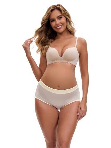 Allegra K Women's Maternity Full Coverage Briefs Plus Size High Waisted Elasticity Invisible Panties - color: Purple, size: Medium