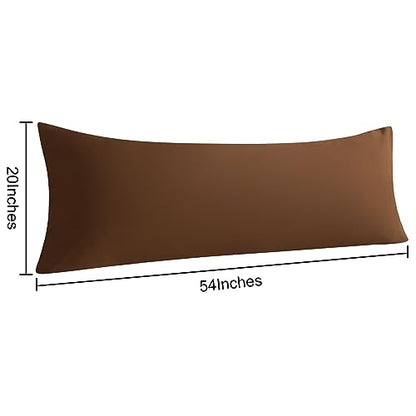 NTBAY Body Microfiber Pillowcases, Set of 2, Brown - color: Brown, size: Body (20"x54")