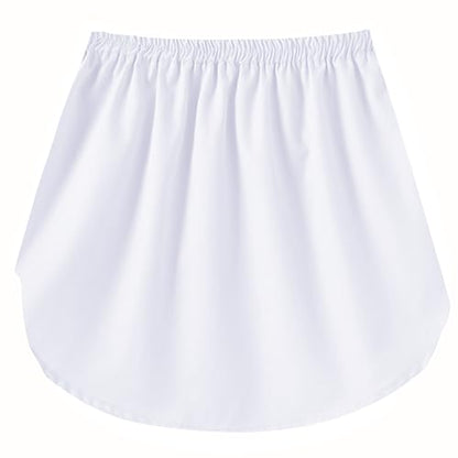 Girstunm Adjustable Shirts Extender Underskirt - color: White, size: Medium