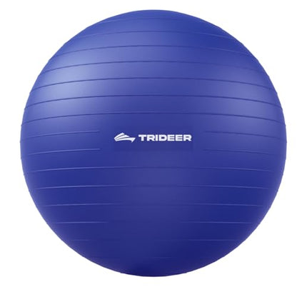 Trideer Yoga Ball for Exercise, Pregnancy, Physical Therapy, Pump Included - color: Indigo, size: L(23-26ines/58-65cm)