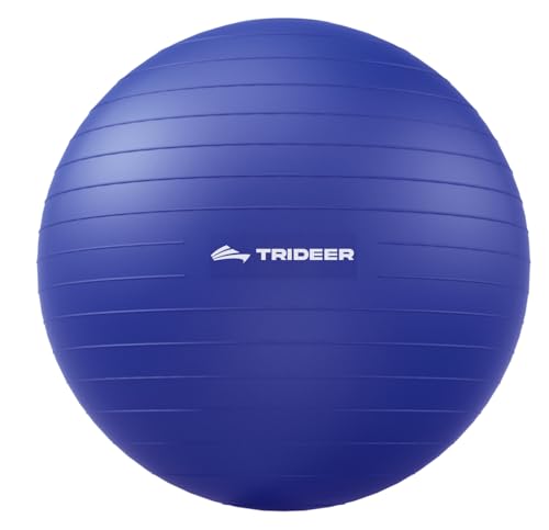 Trideer Yoga Ball for Exercise, Pregnancy, Exercise Ball, Pump Included - color: Indigo, size: L(23-26ines/58-65cm)