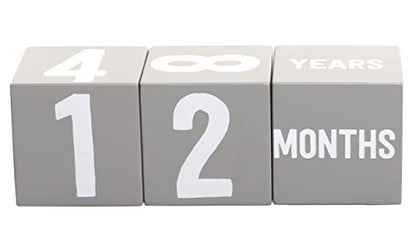 Kate & Milo First Moments Wooden Baby Milestone Blocks - color: Age Blocks