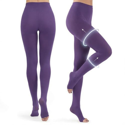 ABSOLUTE SUPPORT Compression Pantyhose 20-30mmHg, Opaque, Purple, 3X-Large - color: Purple, size: 3X-Large