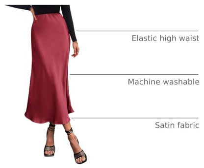 BTFBM Long Skirts for Women 2026 Fall Outfits - color: Bean Paste Pink, size: Large