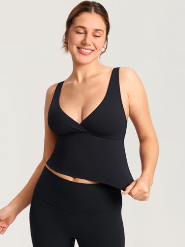 MOMANDA Longline Crossover Nursing Bras - color: Black, size: Medium