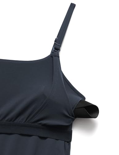 CRZ YOGA Maternity Nursing Tank Tops - color: True Navy, size: Small