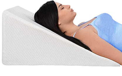 Ebung Body Positioner - Premium Memory Foam Wedge Pillow for Sleeping, Sitting, Snoring, Heartburn Relief, Pregnancy, TV, Reading, Backrest, Leg Rest - size: Large: 12"